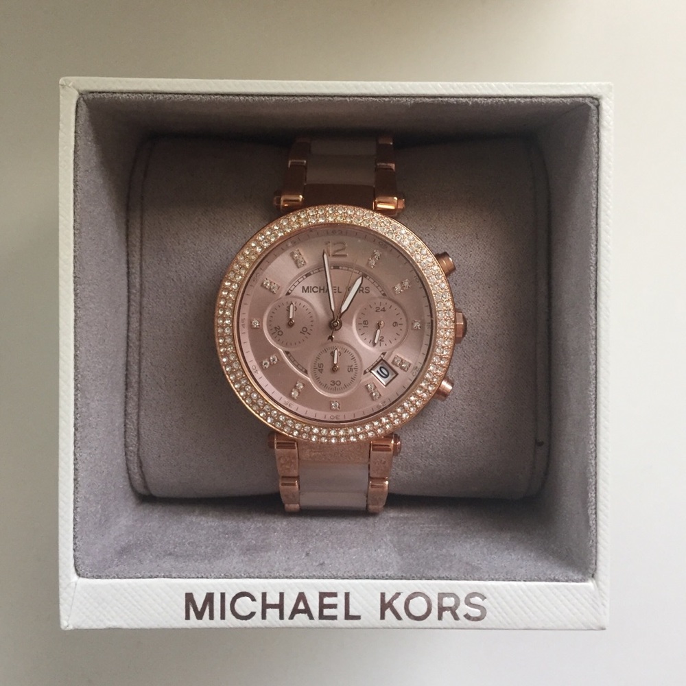 NEW Michael Kors Rose Gold Parker Watch